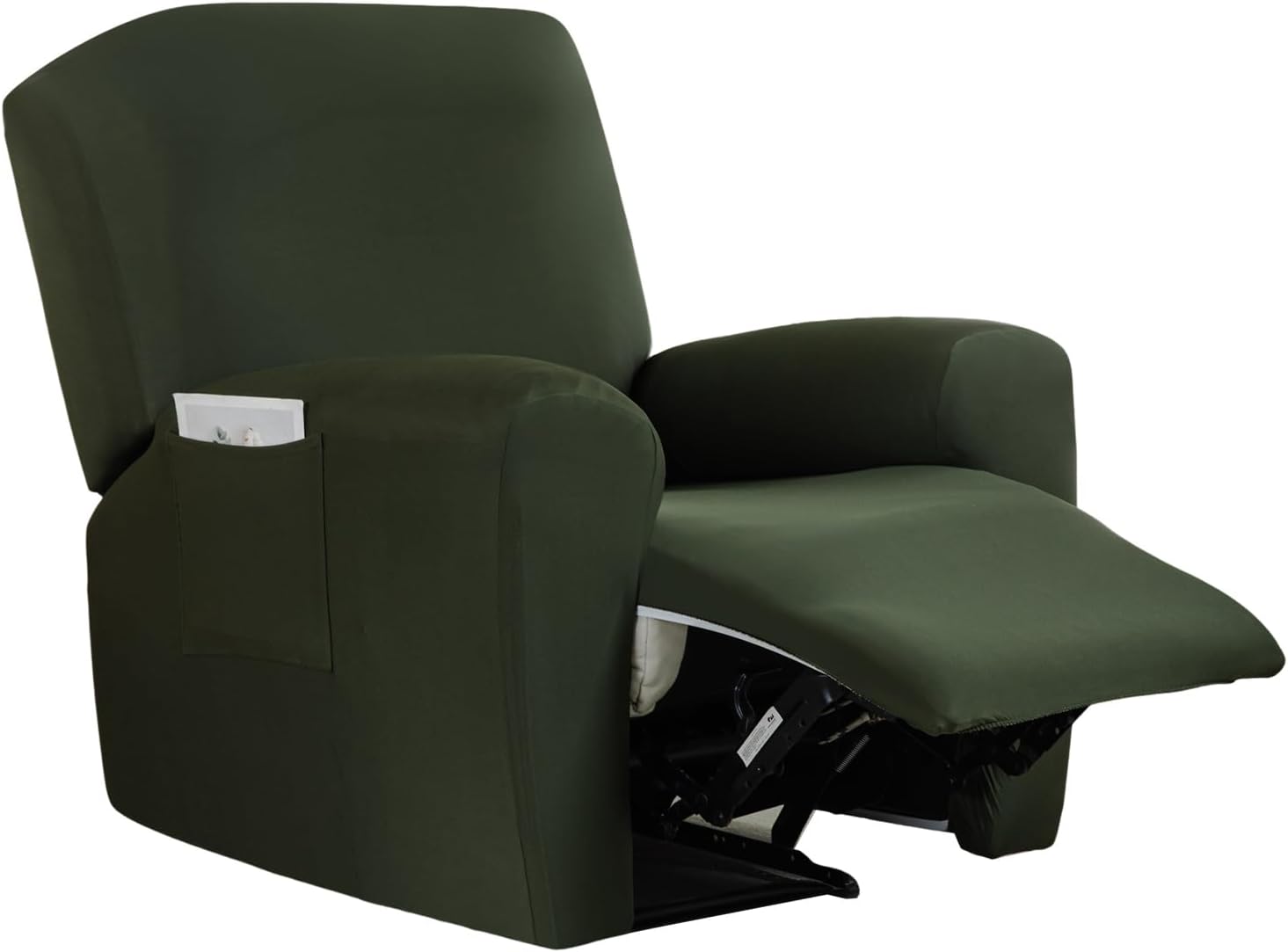 CRFATOP Printed Recliner Slipcover Stretch Reclining Chair Covers 4 Pieces Non Slip Recliner Sofa Slipcovers with Pocket Fitted Sofa Couch Cover Lazy Boy Chair Cover for Pet Kid Living Room,43