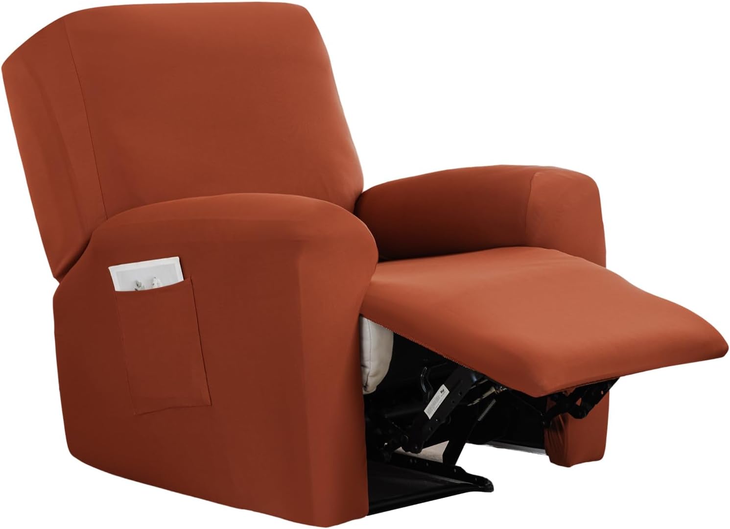 CRFATOP Printed Recliner Slipcover Stretch Reclining Chair Covers 4 Pieces Non Slip Recliner Sofa Slipcovers with Pocket Fitted Sofa Couch Cover Lazy Boy Chair Cover for Pet Kid Living Room,43