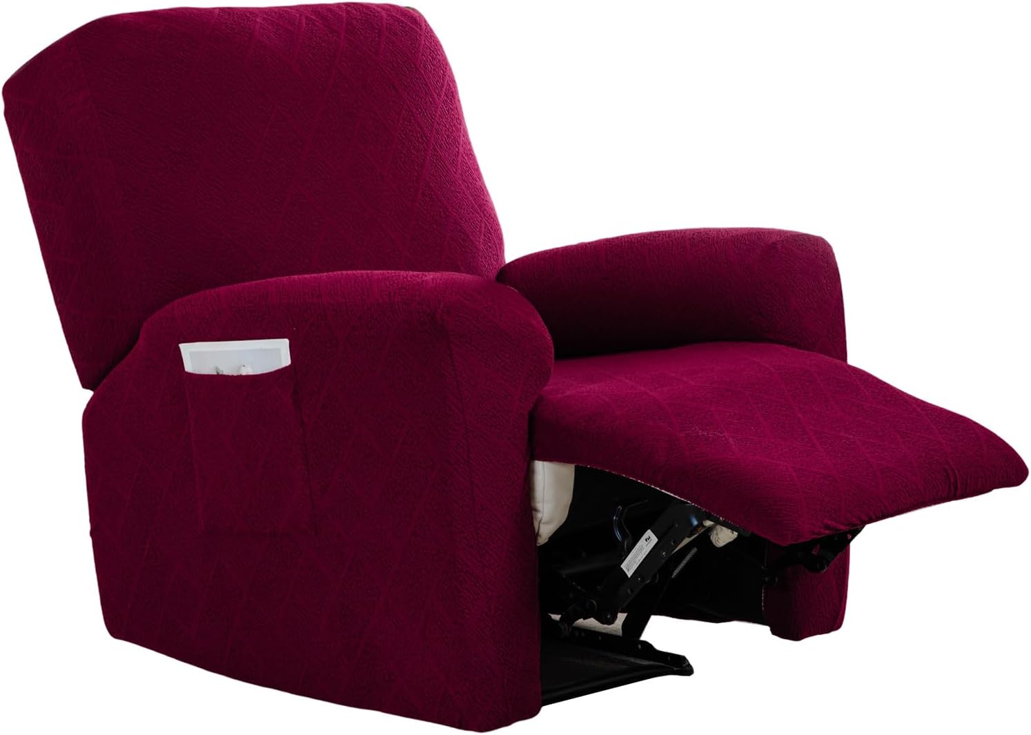 CRFATOP Stretch Recliner Cover 4-Pieces 1 Seat Recliner Chair Slipcovers Printed Fallon Collection Slipcover Recliner Lazy Boy Furniture Protector for Living Room,11