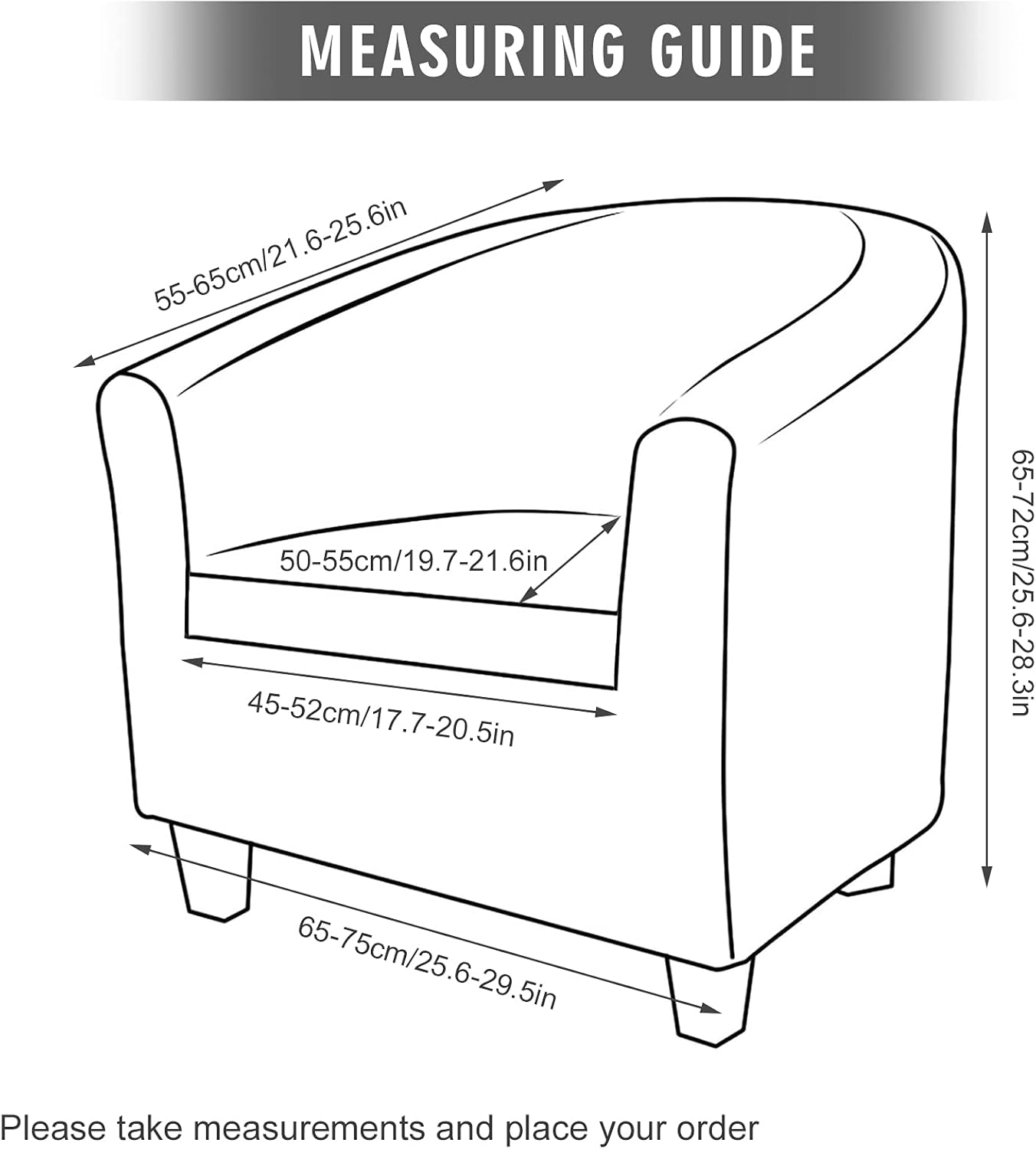 MIFXIN Tub Chair Slipcover 2-Piece Velvet Barrel Club Chair Covers with Cushion Cover Stretch Soft Washable Armchair Sofa Couch Furniture Protector for Living Room Hotel (Beige)