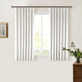 102 Inches Long Pinch Pleated Linen Blackout Curtains for Bedroom Back Tab Track Memory Trained Shape Farmhouse Light Blocking Curtains 102 Inch Length for Living Dining Room Darkening Drapes Cream