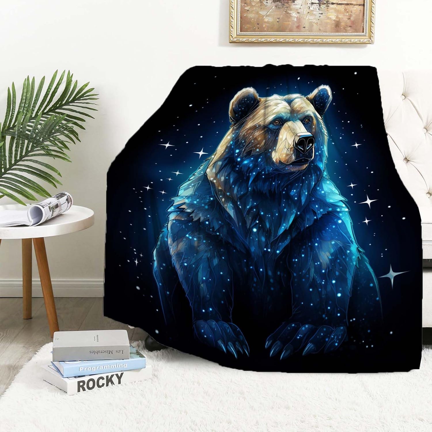 Elephant Throw Blanket, Elephant Birthday Gifts for Women and Men, Lightweight Wild Life Fleece Home Decor, Washable, No-Pilling, 60x80 Inches