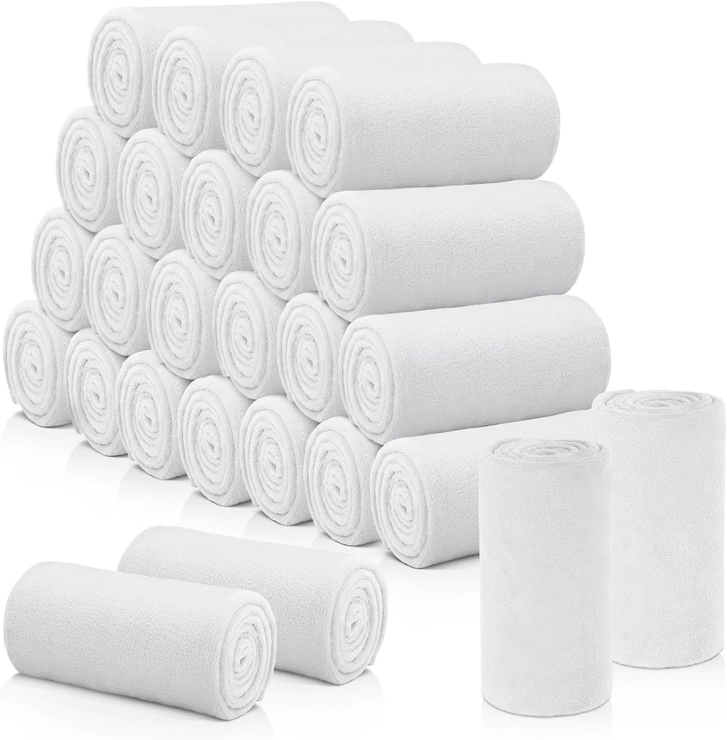 Buryeah 30 Pieces Fleece Blankets Bulk 50 x 60 Inch Soft Flannel Throw Blankets Lightweight Warm Plus for Wedding Couch Bed Home Sofa Office Gifts(Dark Grey)