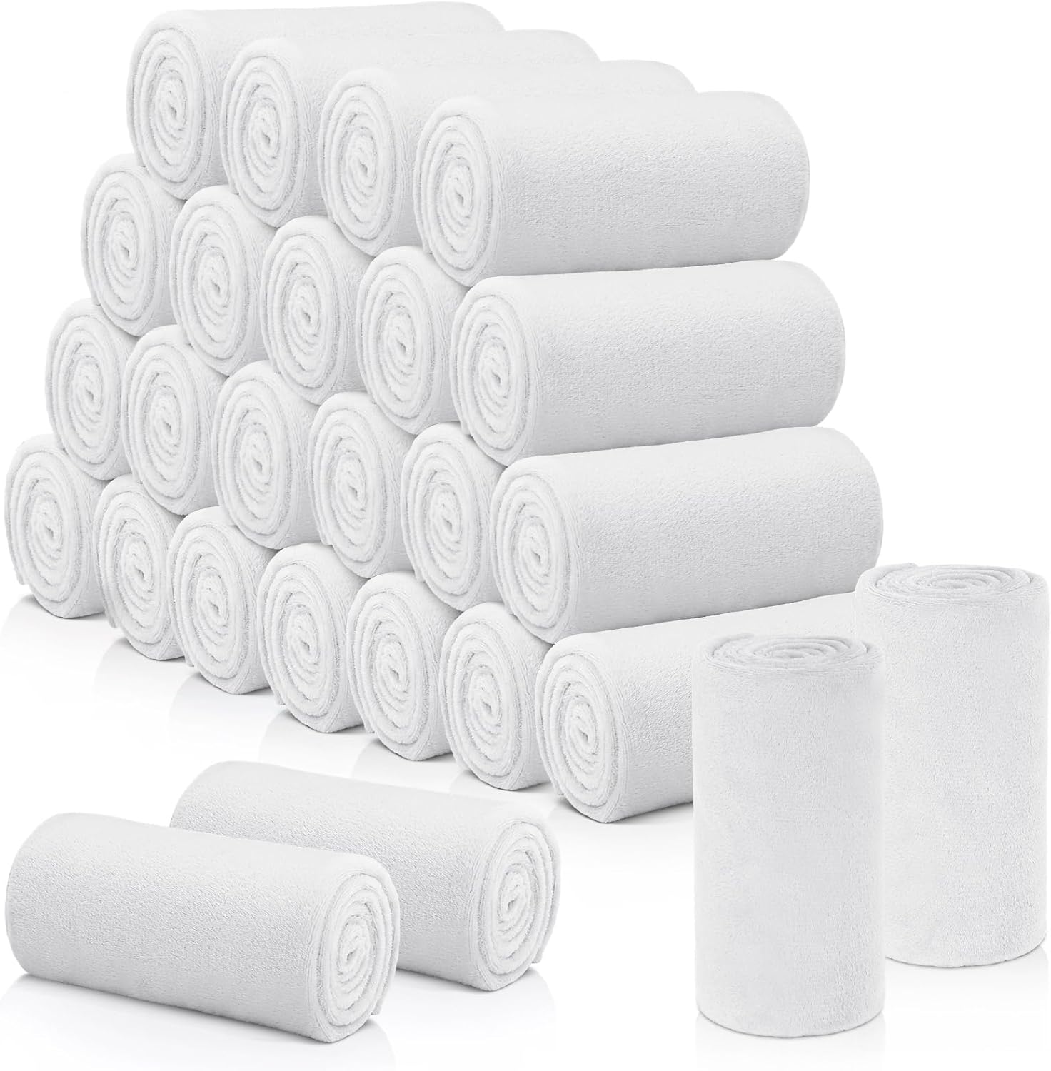 Buryeah 30 Pieces Fleece Blankets Bulk 50 x 60 Inch Soft Flannel Throw Blankets Lightweight Warm Plus for Wedding Couch Bed Home Sofa Office Gifts(Dark Grey)