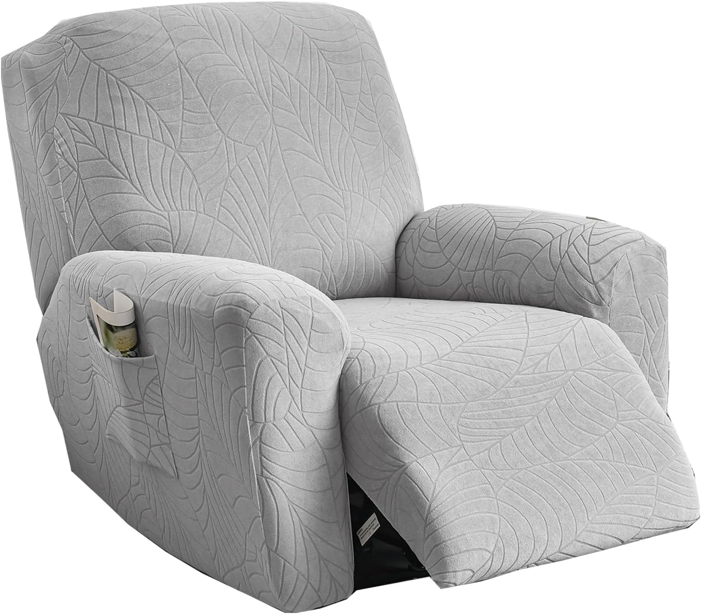 CRFATOP Stretch Recliner Cover 4-Pieces 1 Seat Recliner Chair Slipcovers Printed Fallon Collection Slipcover Recliner Lazy Boy Furniture Protector for Living Room,11
