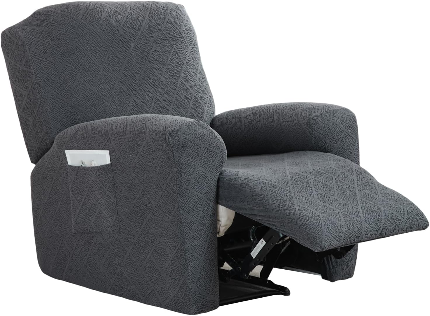 CRFATOP Stretch Recliner Cover 4-Pieces 1 Seat Recliner Chair Slipcovers Printed Fallon Collection Slipcover Recliner Lazy Boy Furniture Protector for Living Room,11