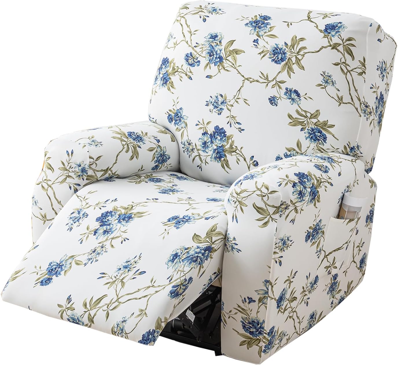 CRFATOP Stretch Recliner Cover 4-Pieces 1 Seat Recliner Chair Slipcovers Printed Fallon Collection Slipcover Recliner Lazy Boy Furniture Protector for Living Room,11