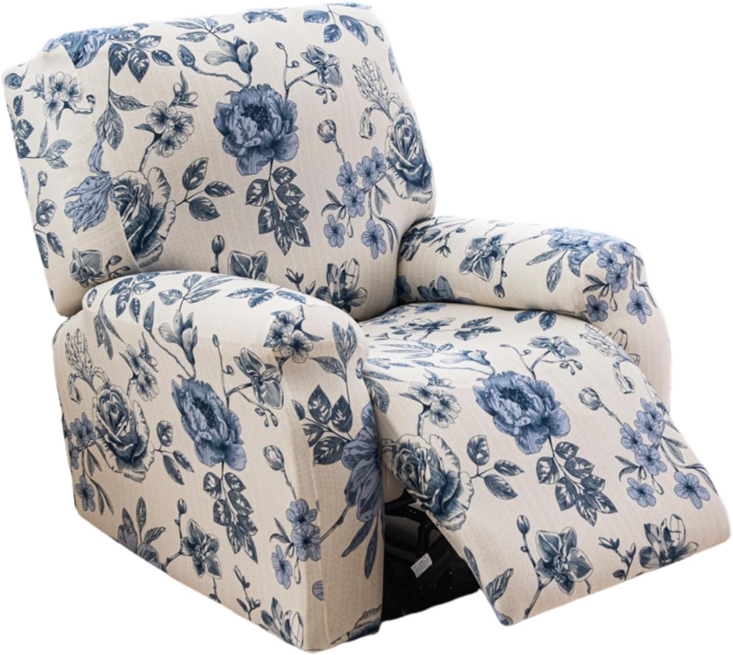 CRFATOP Stretch Recliner Cover 4-Pieces 1 Seat Recliner Chair Slipcovers Printed Fallon Collection Slipcover Recliner Lazy Boy Furniture Protector for Living Room,11