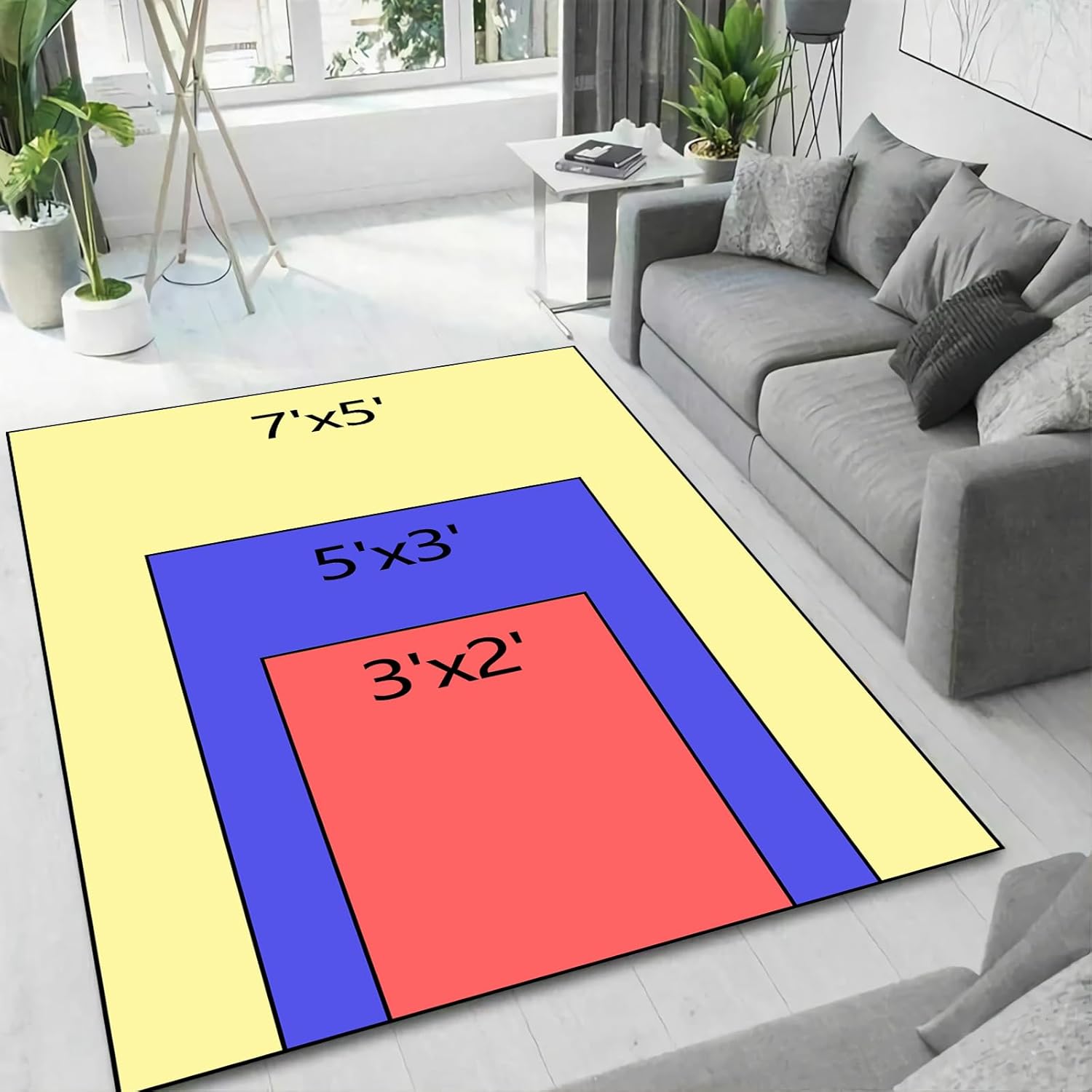 Gamer Rug for Game Room 5'x7' Non-Slip 3D Cool Printed Gaming Rugs for Bedroom and Living Room Decor