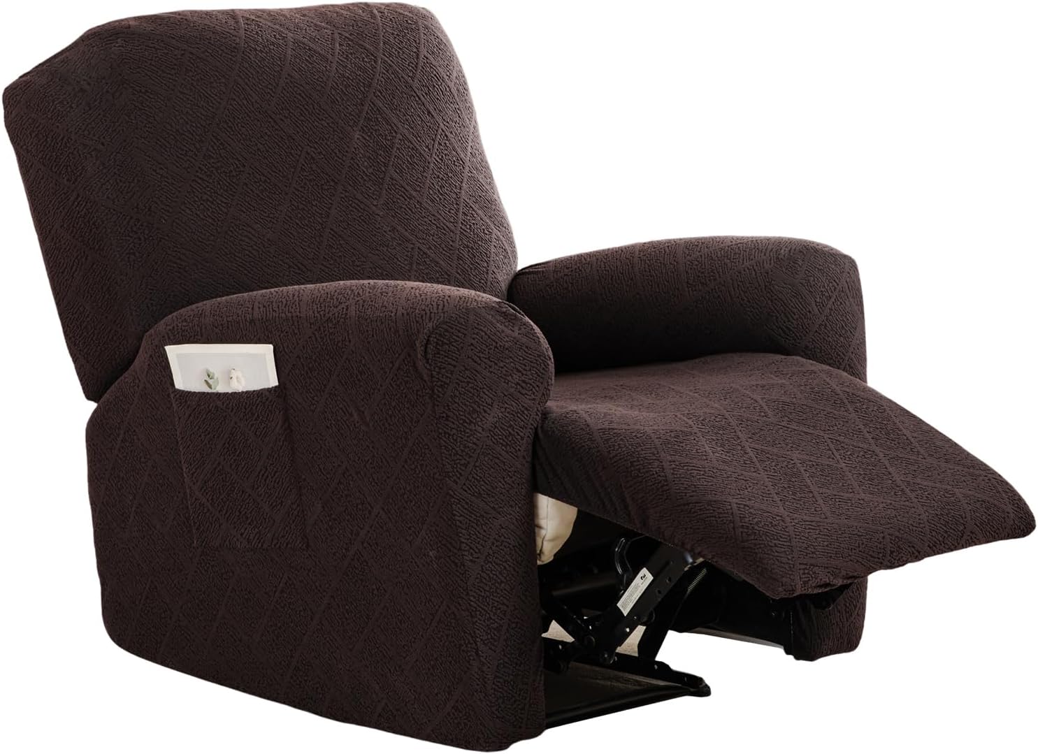 CRFATOP Stretch Recliner Cover 4-Pieces 1 Seat Recliner Chair Slipcovers Printed Fallon Collection Slipcover Recliner Lazy Boy Furniture Protector for Living Room,11