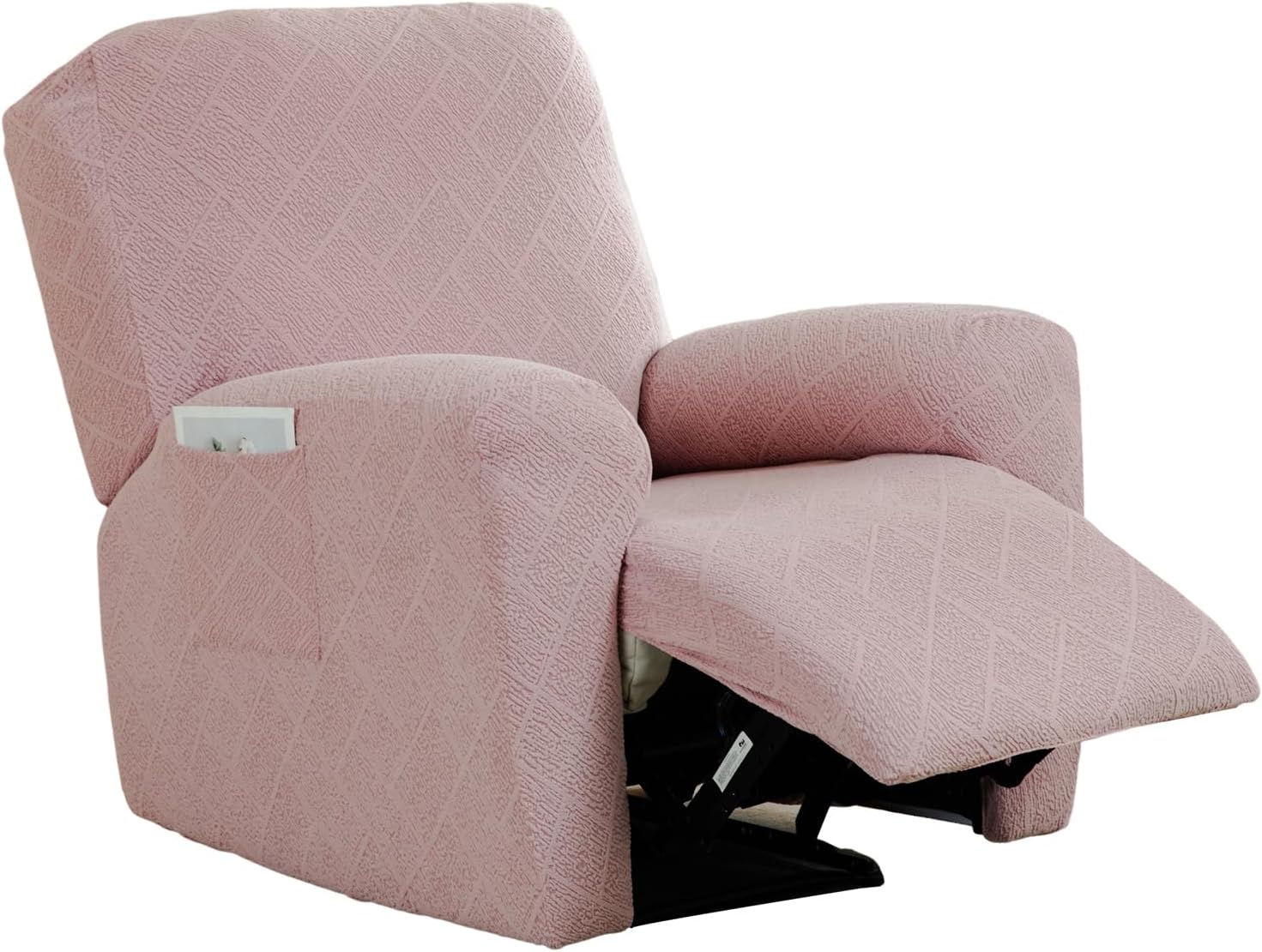 CRFATOP Stretch Recliner Cover 4-Pieces 1 Seat Recliner Chair Slipcovers Printed Fallon Collection Slipcover Recliner Lazy Boy Furniture Protector for Living Room,11