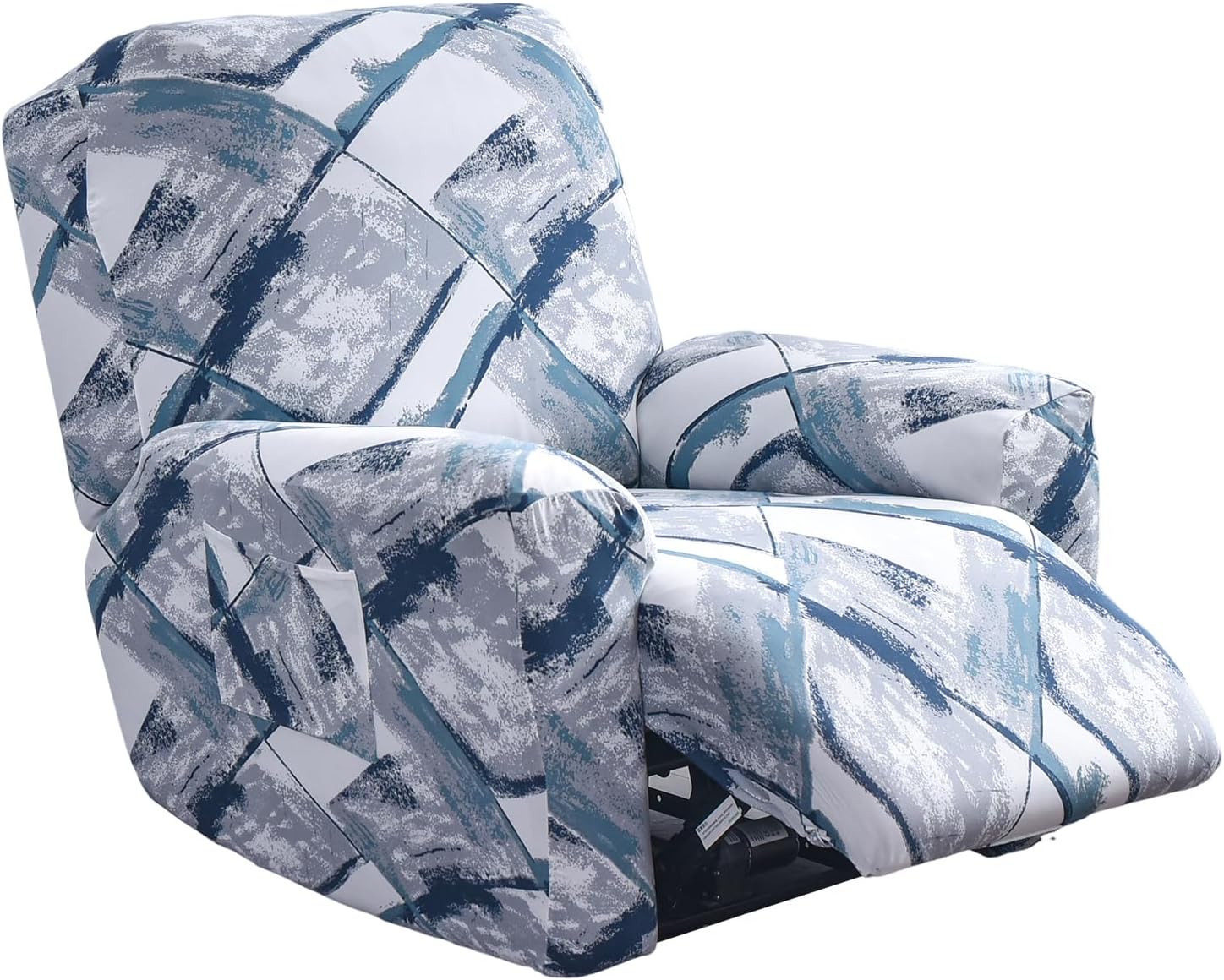 CRFATOP Stretch Recliner Cover 4-Pieces 1 Seat Recliner Chair Slipcovers Printed Fallon Collection Slipcover Recliner Lazy Boy Furniture Protector for Living Room,11