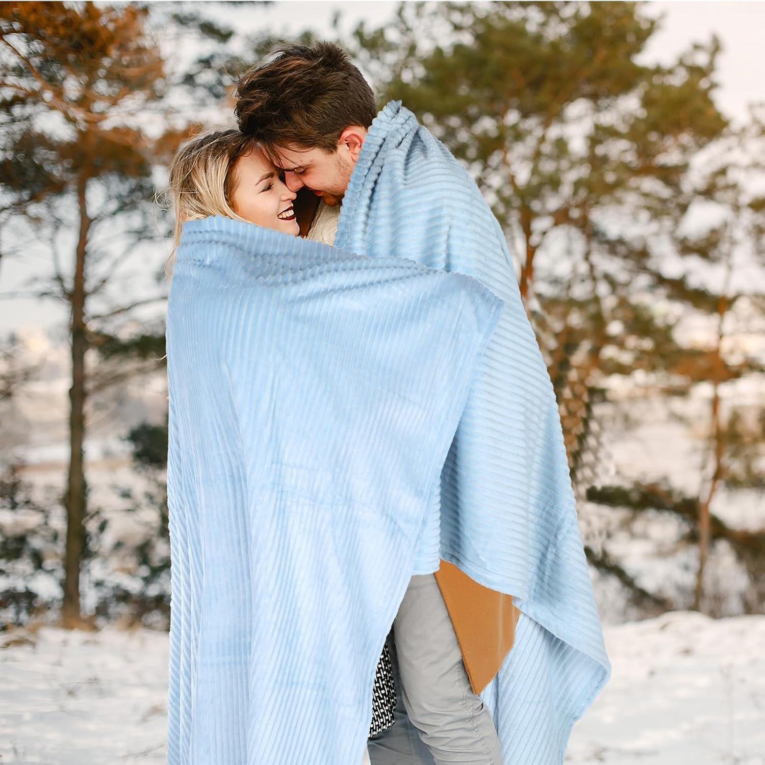 8 Pcs Pastel Colors Flannel Throw Blanket Bulk 50 x 60 Inch with Striped Ribbed Throw Blanket Soft Lightweight All Seasons Blankets for Sofa Room Couch Donation Homeless Wedding Gifts