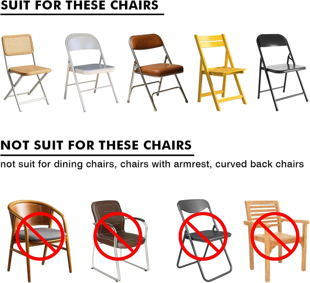 Fixwal 36 Pcs Spandex Stretch Folding Chair Covers - Universal Fitted Washable Slipcovers for Dining, Party, Wedding, Banquet & Thanksgiving Christmas Decoration (White)