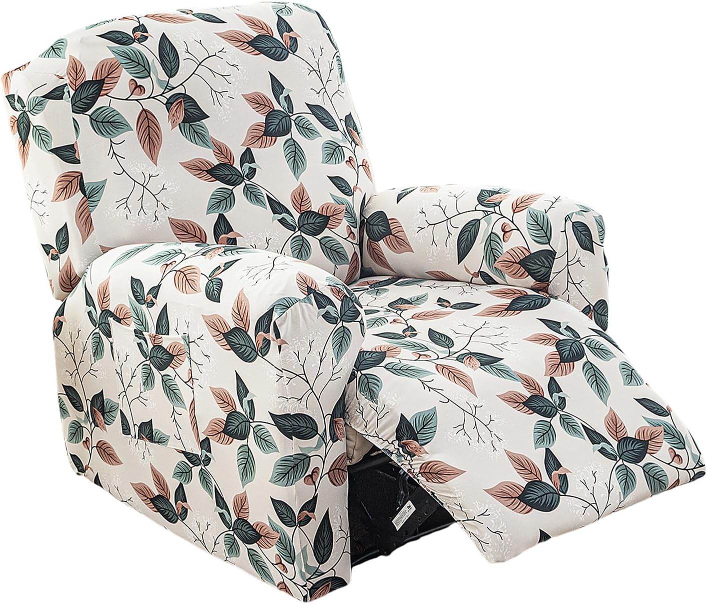 CRFATOP Stretch Recliner Cover 4-Pieces 1 Seat Recliner Chair Slipcovers Printed Fallon Collection Slipcover Recliner Lazy Boy Furniture Protector for Living Room,11