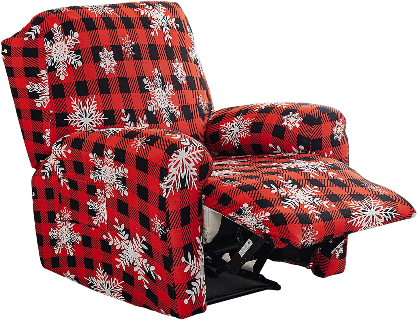 CRFATOP Stretch Recliner Cover 4-Pieces 1 Seat Recliner Chair Slipcovers Printed Fallon Collection Slipcover Recliner Lazy Boy Furniture Protector for Living Room,11