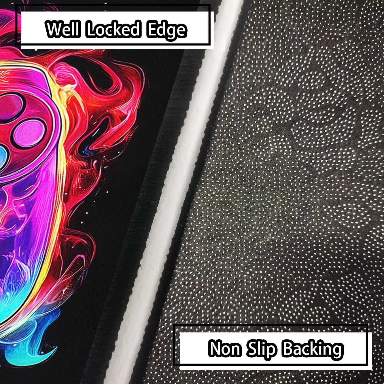 Gaming Area Rug for Boys Bedroom - Purple Gaming Carpet Rug for Kids Boys Room Video Games Carpet Gamepad Themed Rugs Kids Room Decor, 80 x 58 Inches