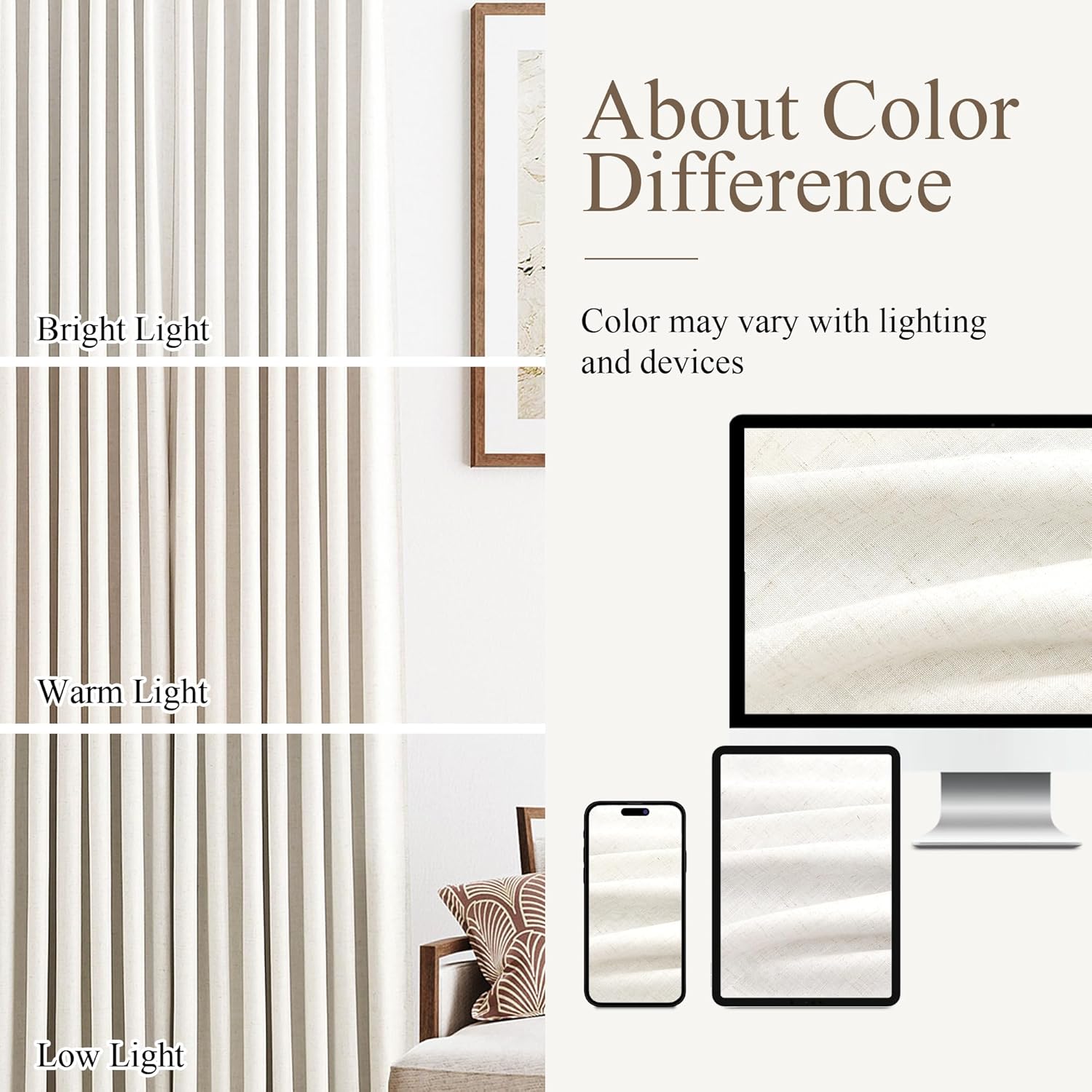 100% Blackout Pinch Pleated Curtains Linen 90 Inches Long for Bedroom 2 Panels Set Full Black Out Thermal Insulated Curtain Natural Boho Farmhouse Pinch Pleat Double Layer Room Darkening Drapes Cream