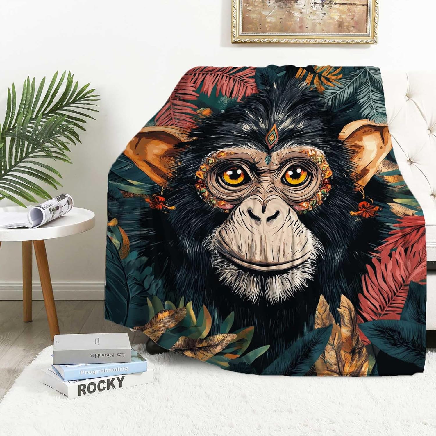 Elephant Throw Blanket, Elephant Birthday Gifts for Women and Men, Lightweight Wild Life Fleece Home Decor, Washable, No-Pilling, 60x80 Inches